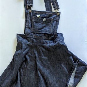 Handmade black overall dress